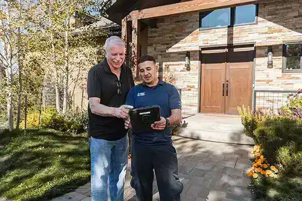 Mighty Pine technician helping a customer in Arvada, CO