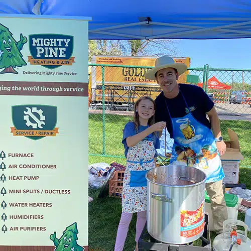 Mighty Pine at chili cook off in Golden CO