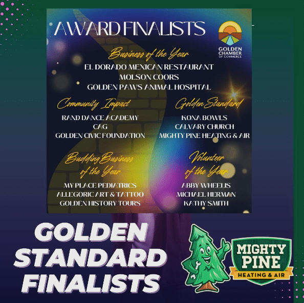 Mighty Pine Golden Standard Finalist 2024 for Golden CO Chamber of Commerce