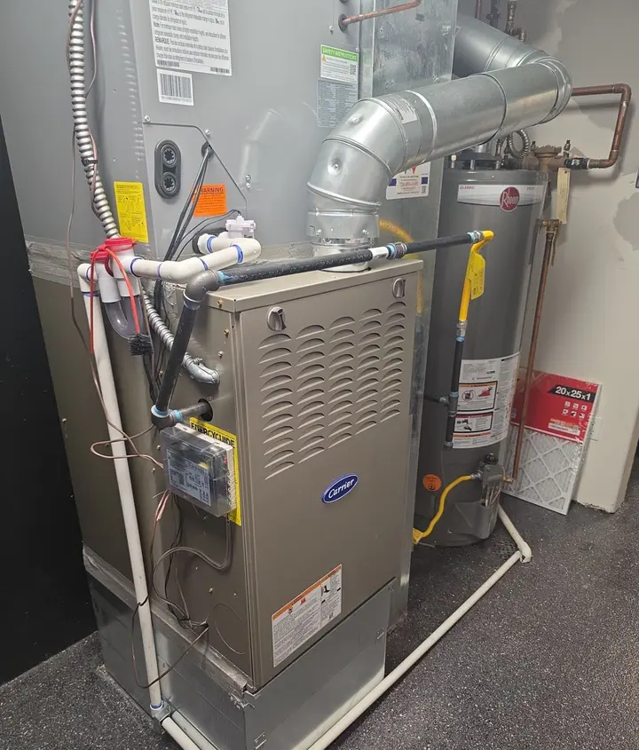New Carrier furnace installed by Mighty Pine