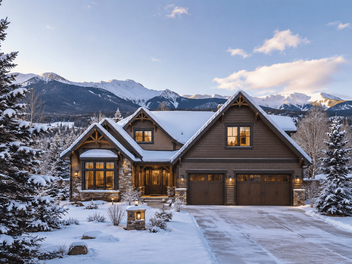 colorado home in winter