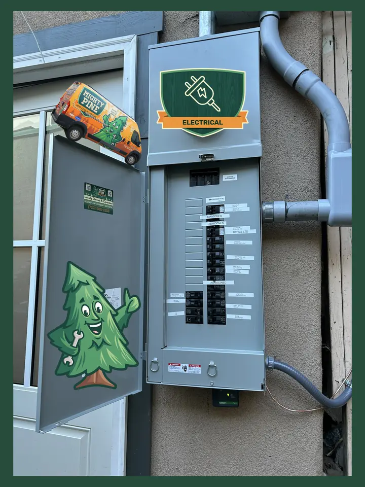 New electrical panel installed by Mighty Pine