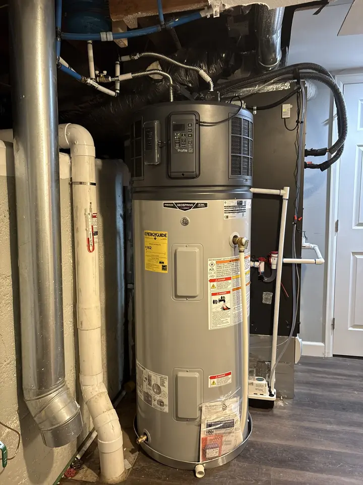 Heat pump water heater installed by Mighty Pine