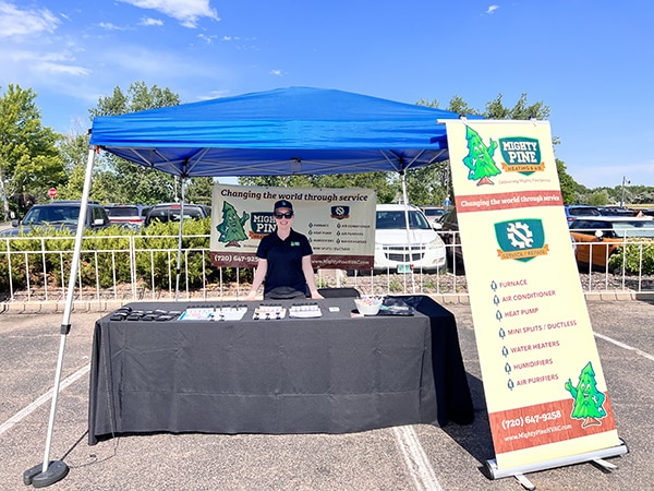 Mighty Pine booth at the Taste of Arvada.