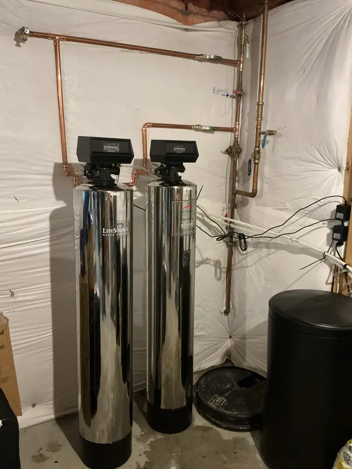 Whole-house water filtration system installed by Mighty Pine