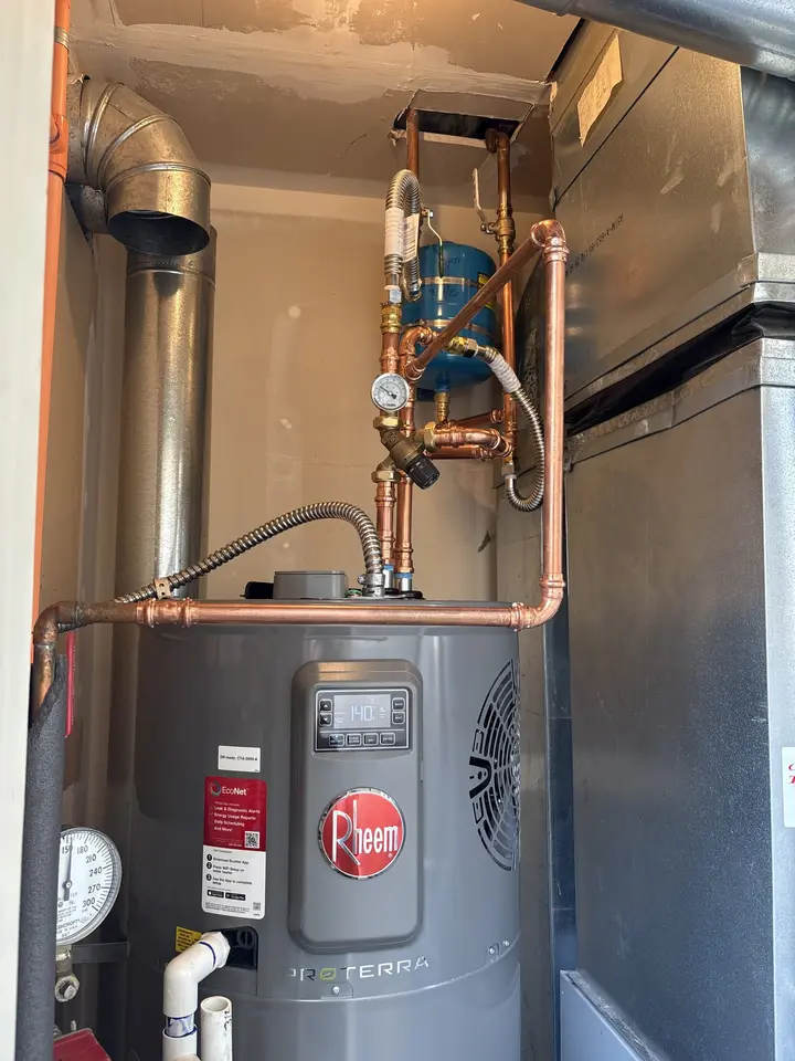 Rheem water heater installed by Mighty Pine