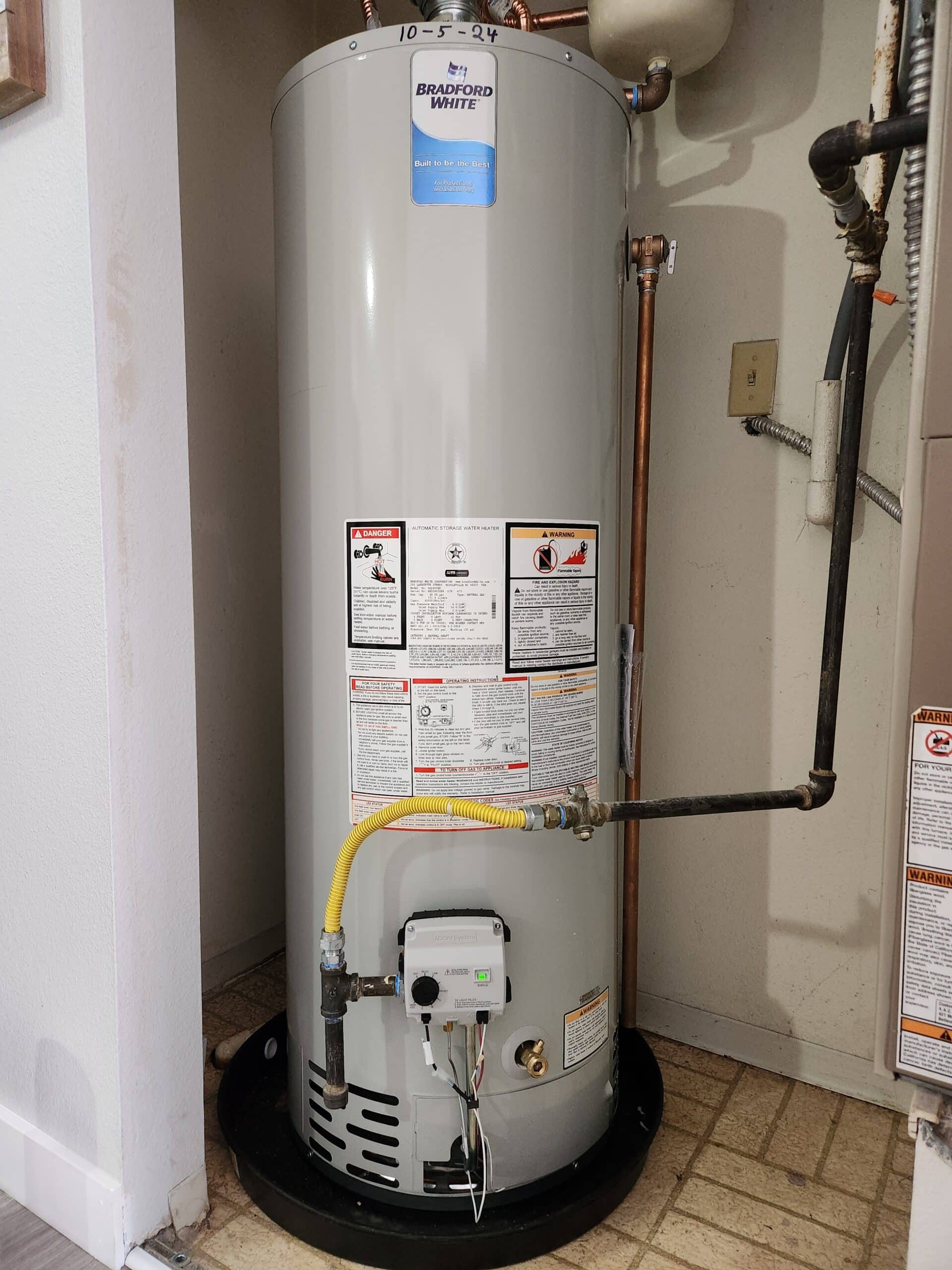 new water heater installation